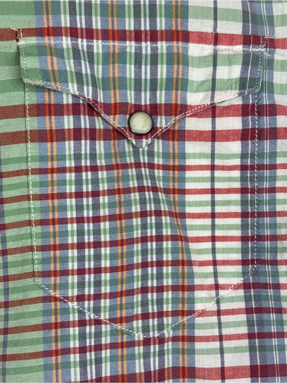 Polo Ralph Lauren Vintage‎ Classic Western Shirt Plaid Pearl Snap Mens Medium